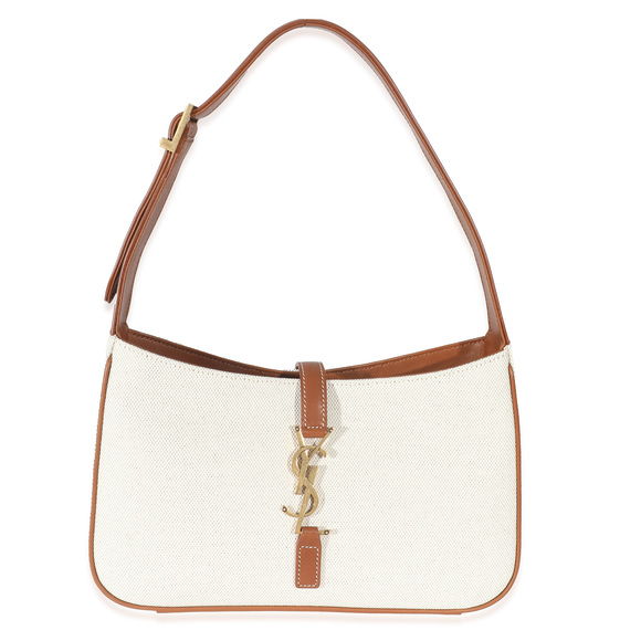 Saint Laurent Handbags - Saint Laurent Beige Canvas Le 5 à 7 Hobo